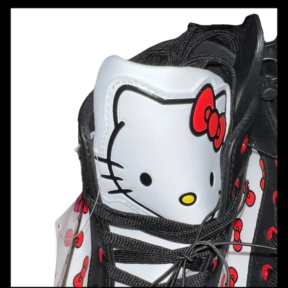Hello Kitty Women's Sneakers - Black, White, and Red - Picture 2 of 6